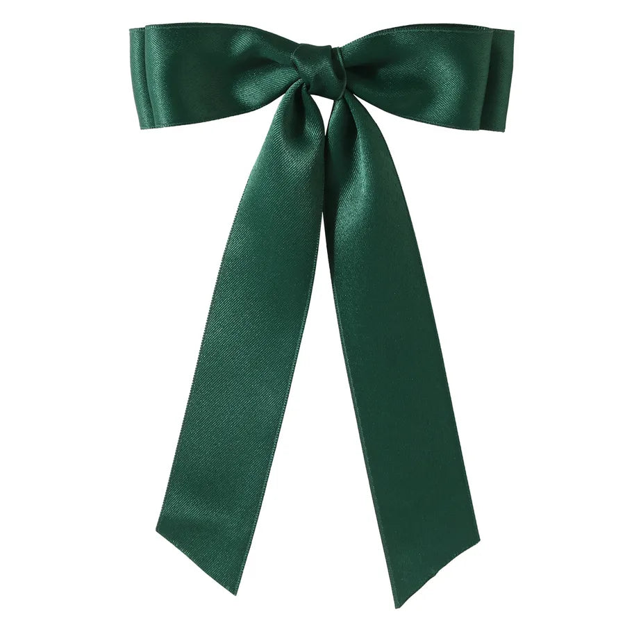 Women's Sweet Solid Color Bow Knot Cloth Handmade Hair Clip