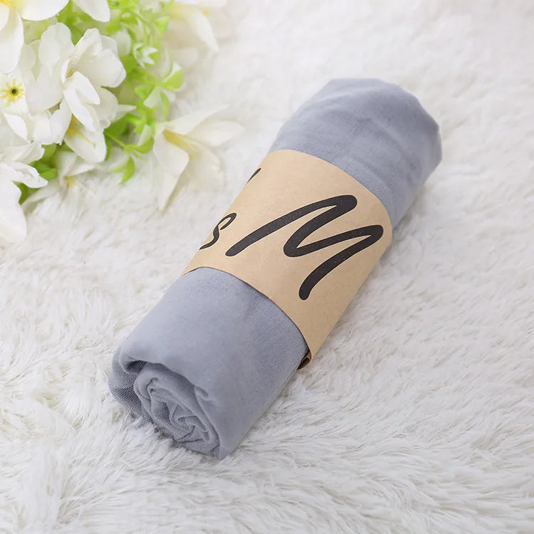 Unisex Simple Style Solid Color cotton and linen Scarf