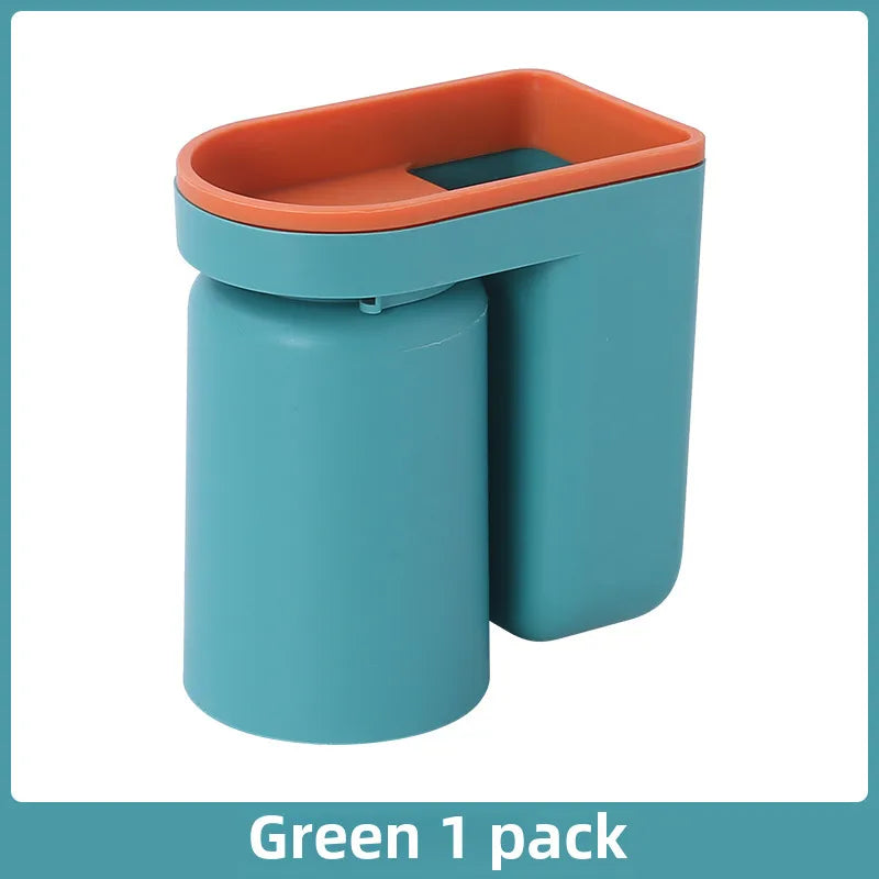 Wash cup wall-mounted toothbrush holder wholesale punch-free toothbrush cup suit wall-mounted household toothbrush holder storage rack