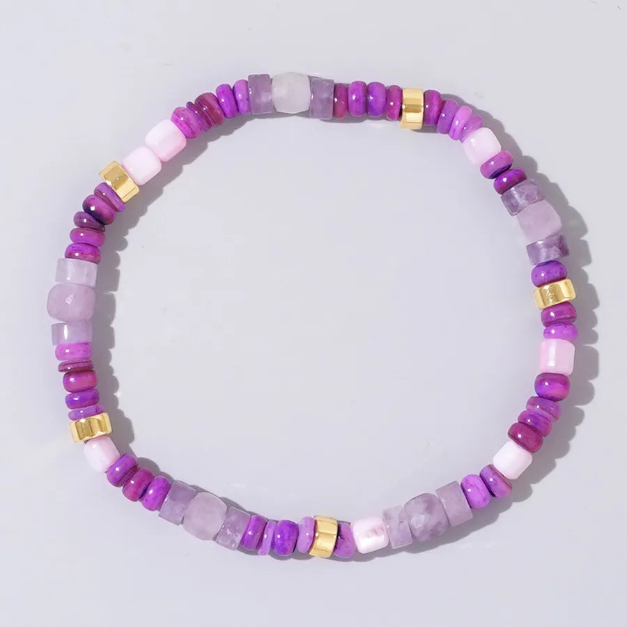 Vintage Style Classic Style Geometric natural stone Iron Gall Stone Beaded Chain Bracelets In Bulk