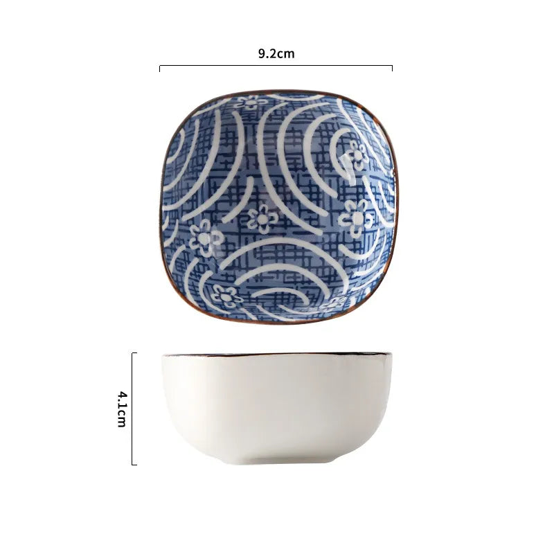 Retro Ethnic Style Flower ceramics Tableware 1 Piece 1 Set
