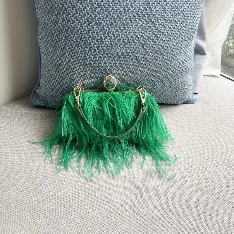 women's medium spring&summer plush fashion handbag