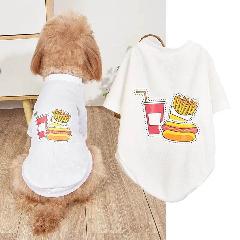 casual polyester cartoon letter heart shape pet clothing