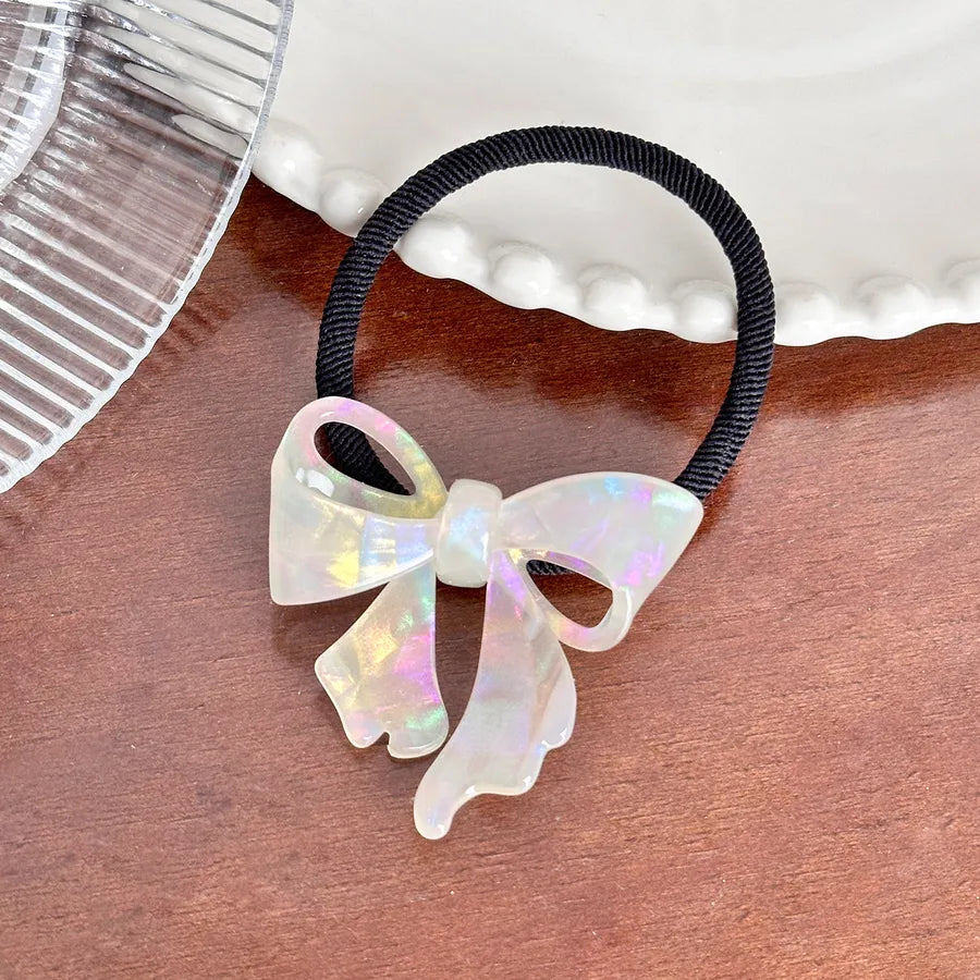 Sweet Versatile 3D Butterfly Knot Hair Clip High Ponytail Side Duckbill Clip Acetate Hair Accessories For Women Simple Style