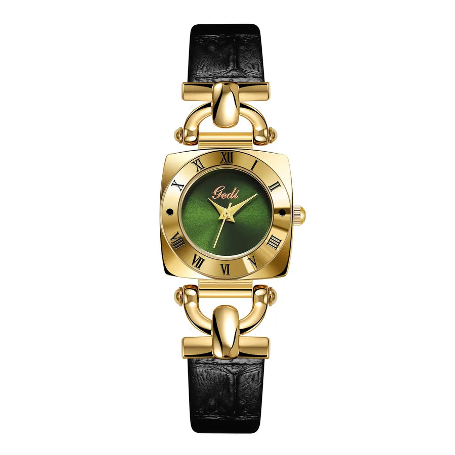 Vacation Simple Style Solid Color Buckle Quartz Watch Women's Watches