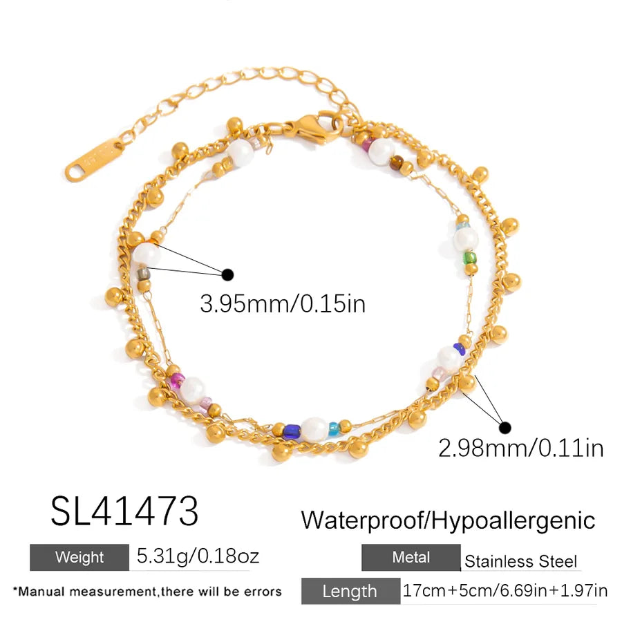 Glam Luxurious Infinity 304 Stainless Steel 18K Gold Plated snake chain Bracelets In Bulk