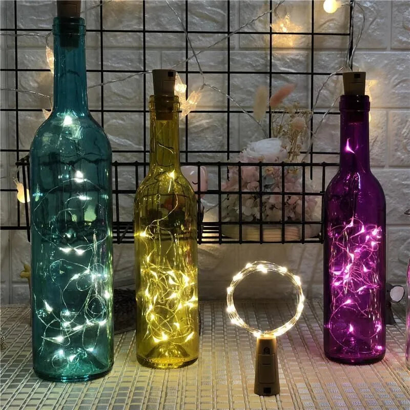 Source manufacturers led wine bottle stopper lights Christmas decorative bottle stopper copper wire lights string Christmas lights