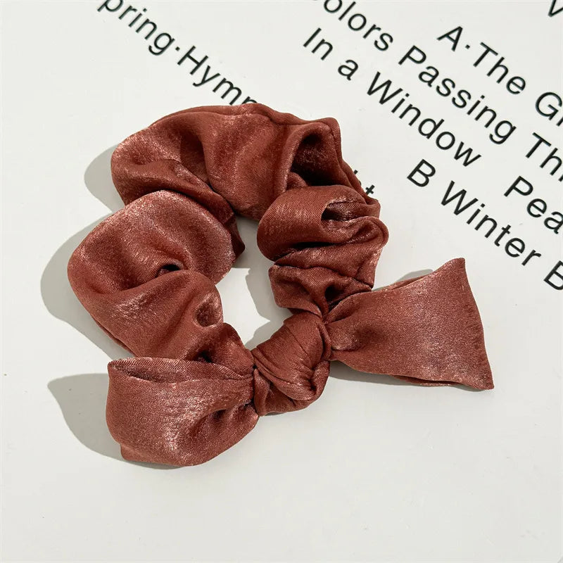 Elegant Lady Simple Style Women's Solid Color Cloth Hair Tie