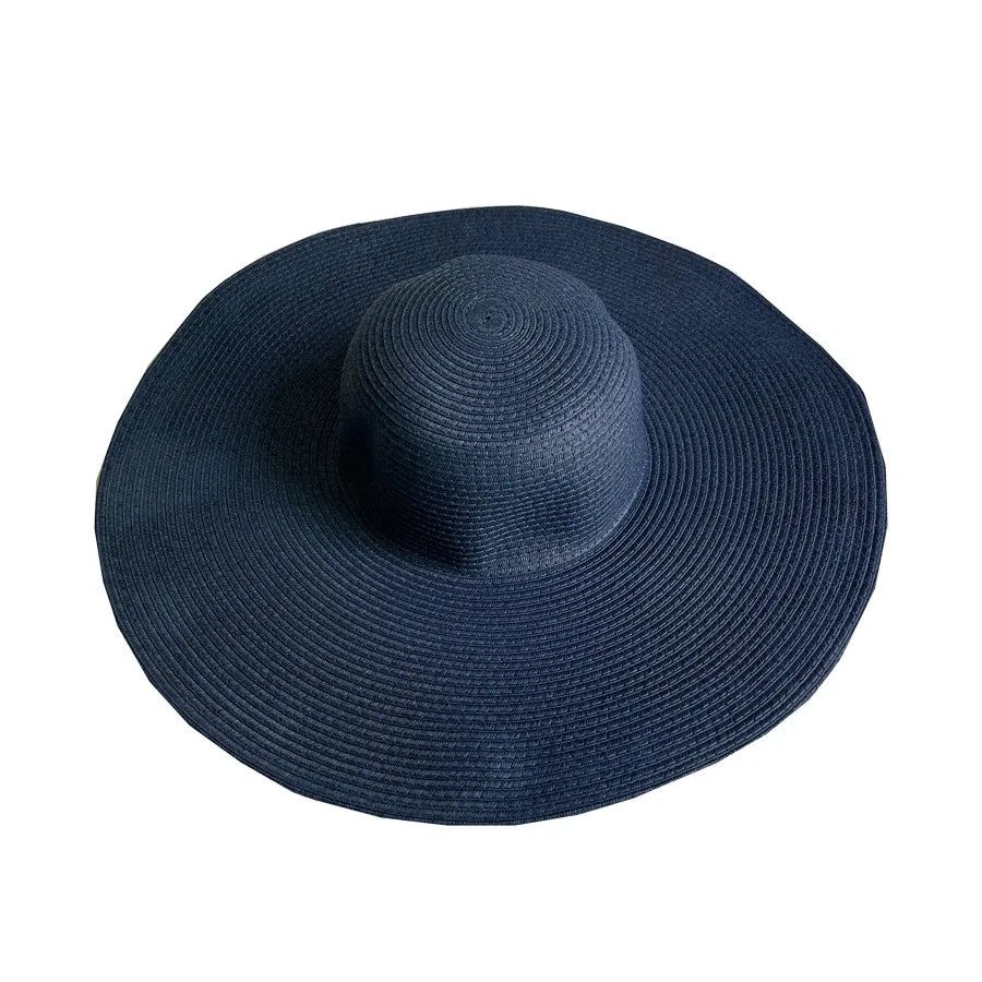 Women's Casual Style Basic Solid Color Big Eaves Straw Hat