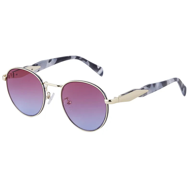 Lady Solid Color Pc Oval Frame Full Frame Men's Sunglasses