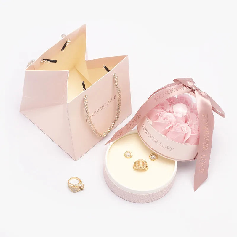 1 Piece Paper Elegant Daily Date Festival Round Letter Jewelry Boxes