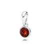 New Hot-Selling Monthly Pendant Water Drop 925 Silver Pendant April Birthstone Garnet Rose Quartz Necklace Women's Jewelry