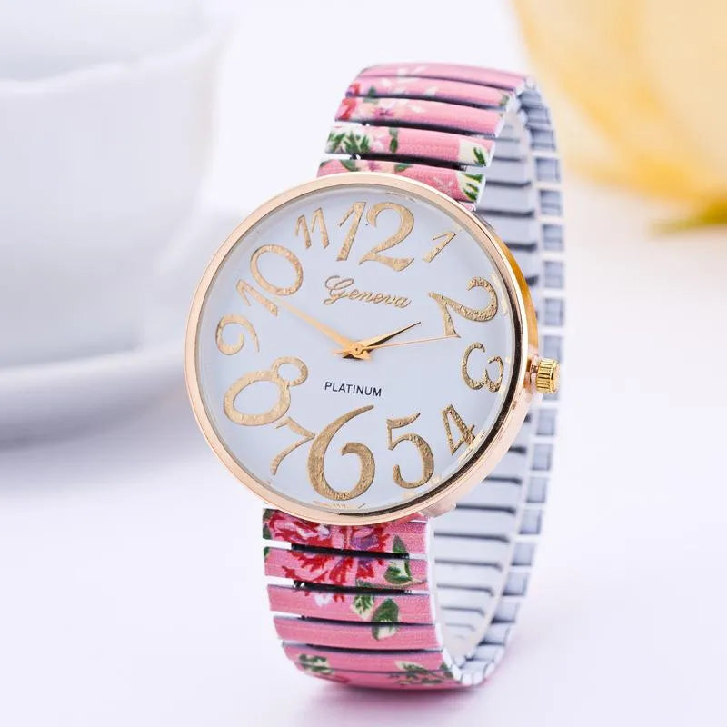 fashion printing elastic floral steel belt strap table nhsy143333