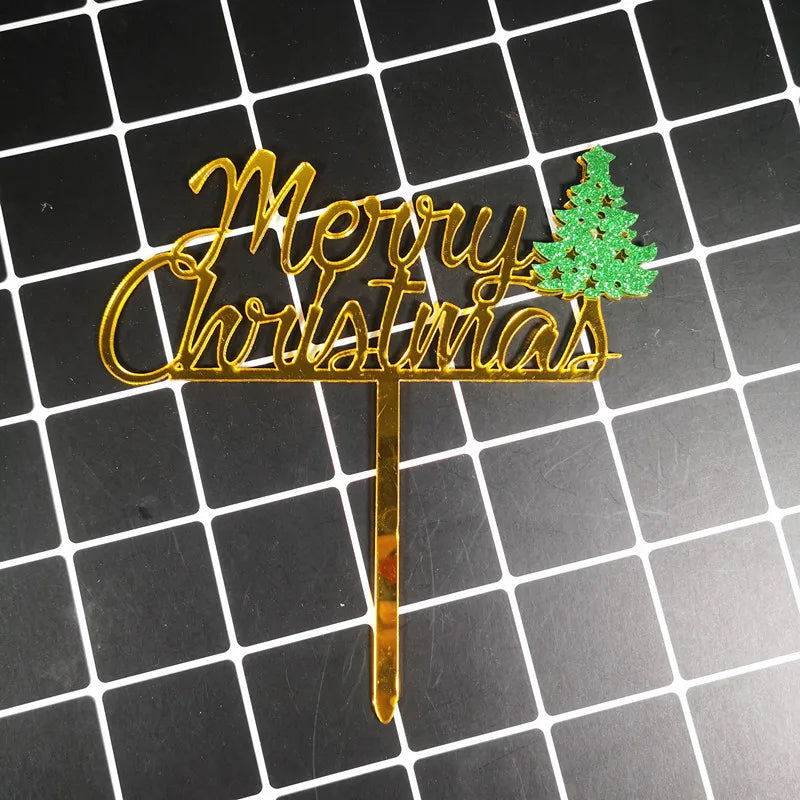 Christmas Letter Arylic Party Cake Decorating Supplies
