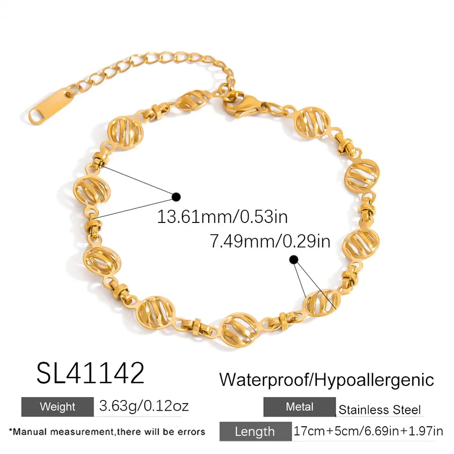 Elegant Glam Luxurious Infinity 304 Stainless Steel 18K Gold Plated Bracelets In Bulk