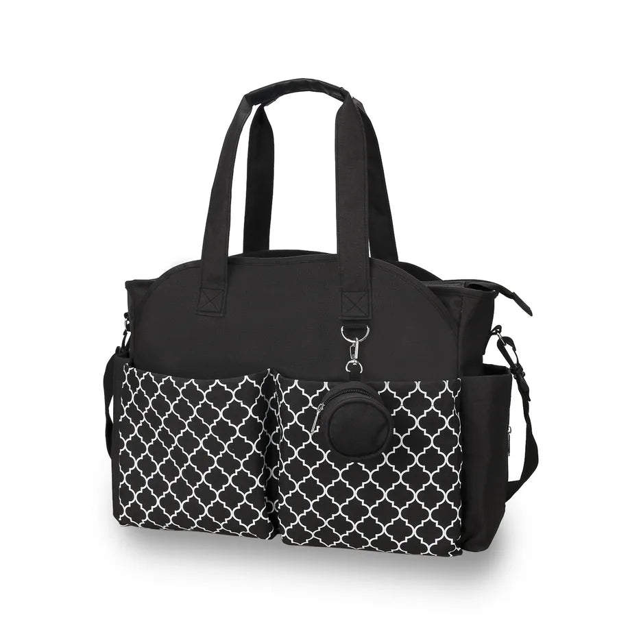 New portable single shoulder mummy bag printed geometric with pacifier package mother and baby travel outdoor mother bag