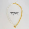 Simple and Light Luxury Temperament 8mm Pearl Copper Bead Heart-Shaped Beaded Necklace Suitable for Women's Daily Wear