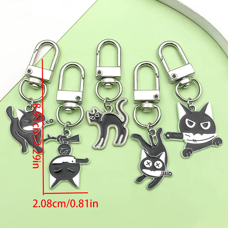Halloween Ghost Cartoon Couple Car Keychain Pendant Ring Creative Personalized Alloy Bag Decorations Small Hanging Ornaments