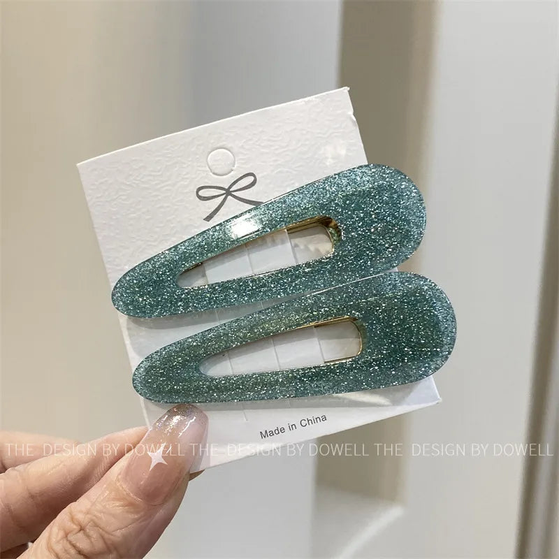 ig style triangle leopard acetic acid sheets hair clip