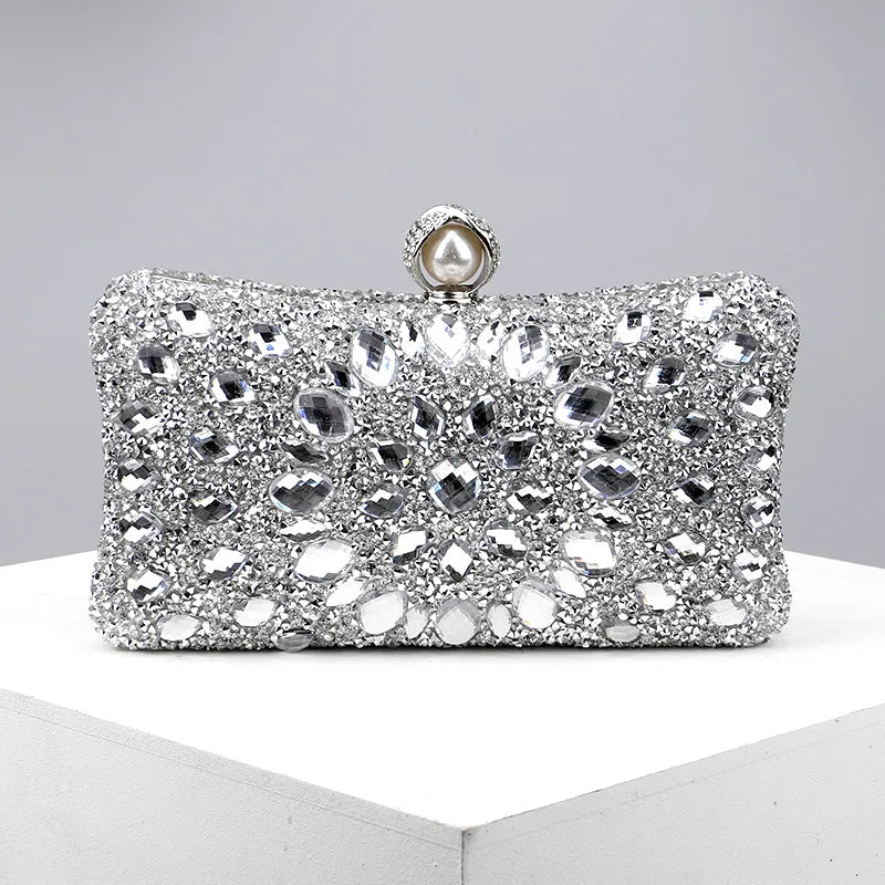 green blue pink pu leather polyester flower pillow shape evening bags