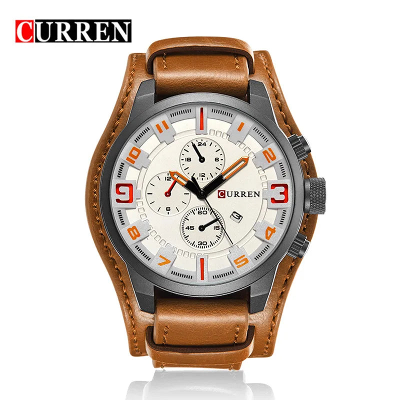 Simple Style Color Block Buckle Quartz Men's Watches