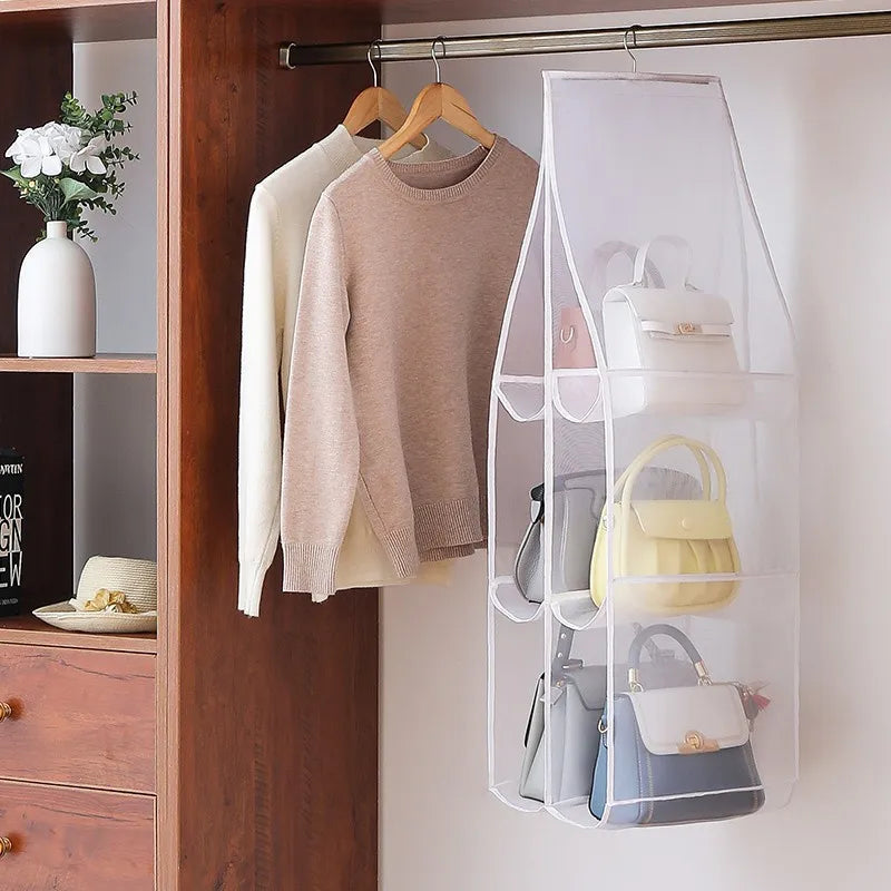 Casual Solid Color Nylon + Mesh Storage Bag