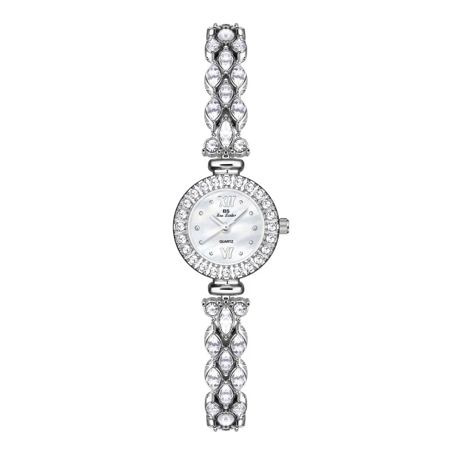 Glam Shiny Solid Color Jewelry Buckle Quartz Watch