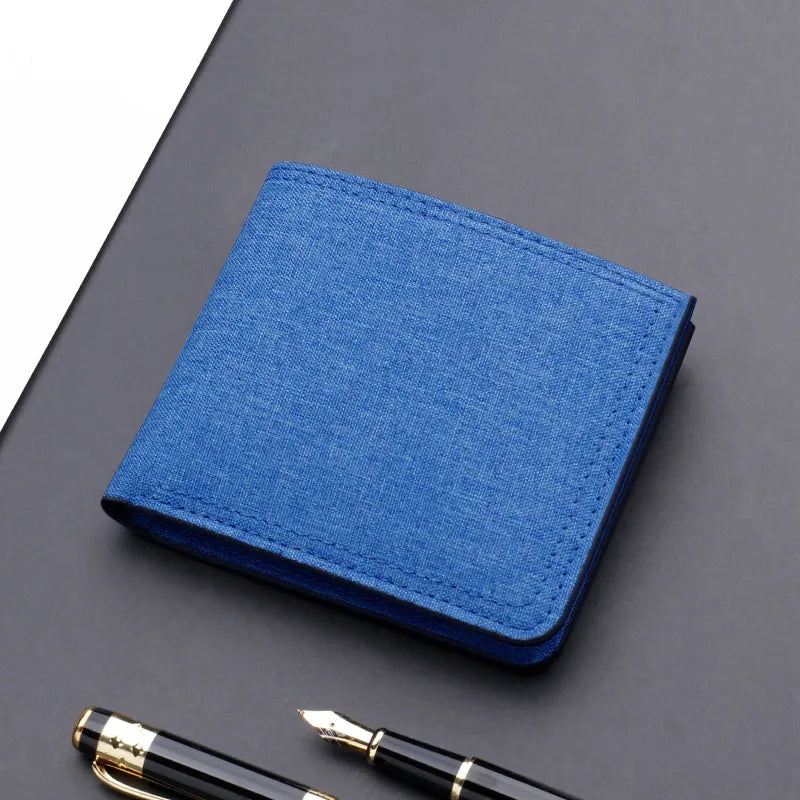 men's short canvas wallet wallet men's zipper wallet men's denim new men's non-standard ultra-thin