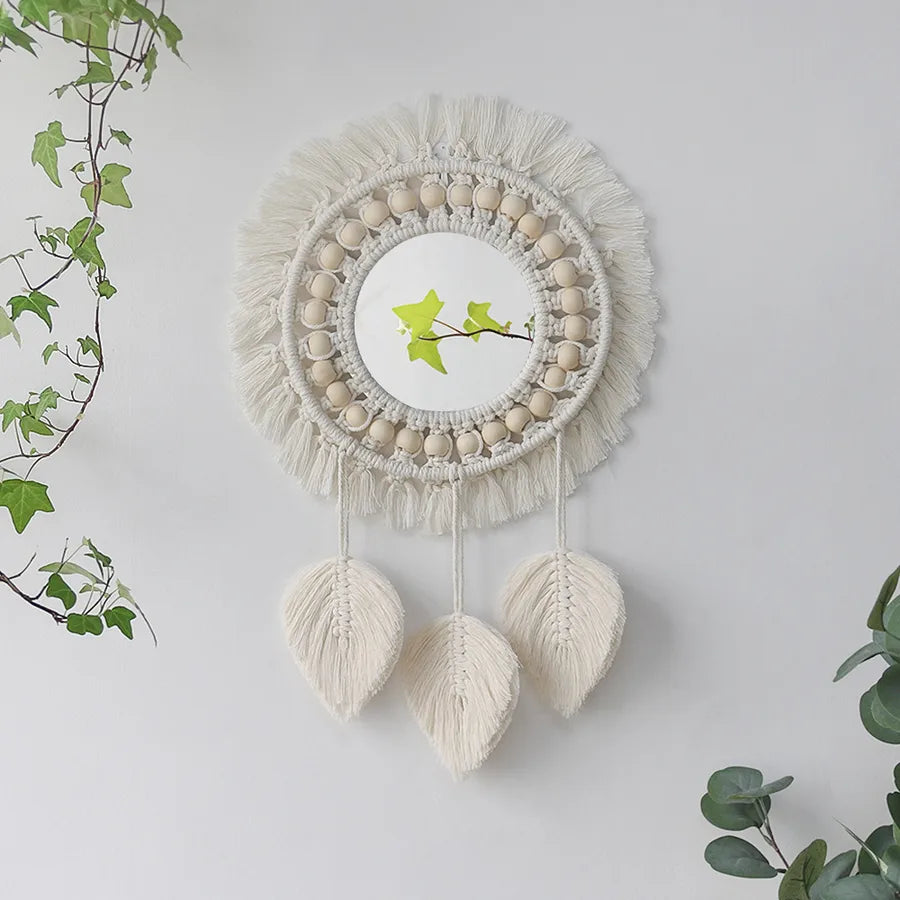Pastoral Geometric Leaf cotton thread pendant Wall Art