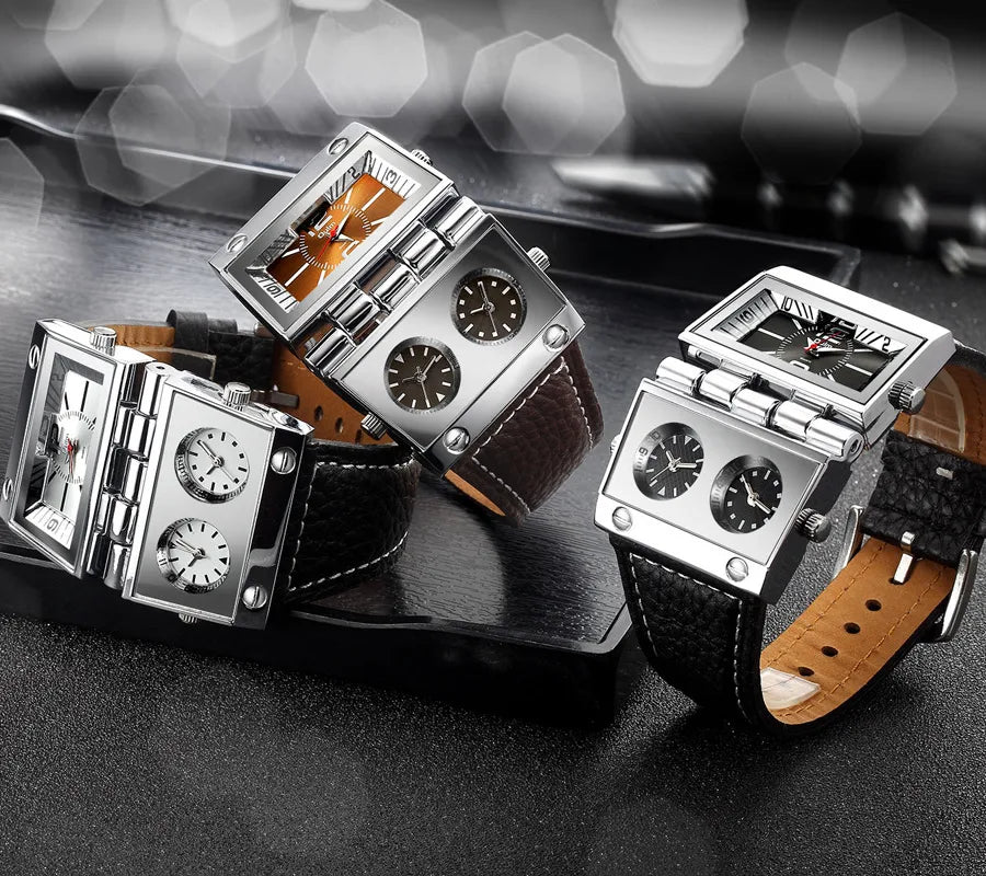basic classic style solid color buckle quartz men's watches