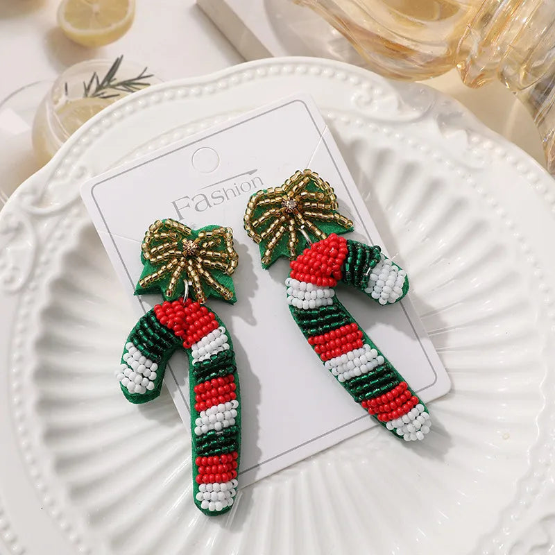 Handmade Christmas Tree Pumpkin Snowflake Earrings Women's Festive Atmosphere Sensation Ear Jewelry Holiday Flower Design
