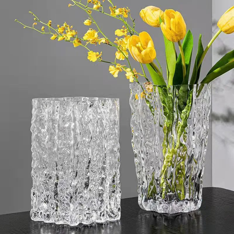 Simple Style Solid Color Glass Vase Artificial Decorations