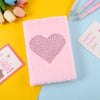 Cute Plush Heart Shaped Notebook Student Note Taking Gift Stationery Souvenir Pink Purple And Red Love Heart Design
