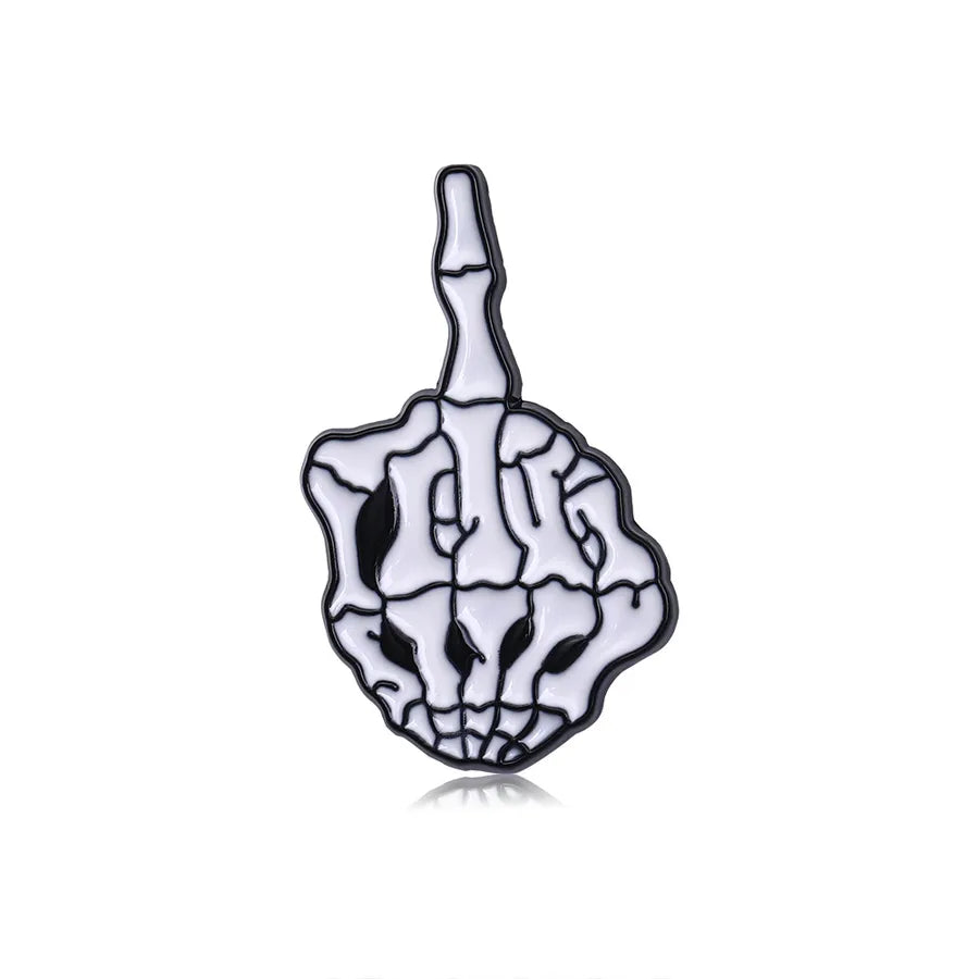 Creative Personalized Skull Series Alloy Pin Brooch Fashion Accessory Drop Oil Design Trendy Brand New  Unisex Style