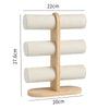 1 Piece Bamboo Wood Flannel Nordic Style Solid Color Jewelry Display