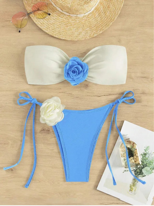 Women's Floral 2 Pieces Set Bikinis Swimwear
