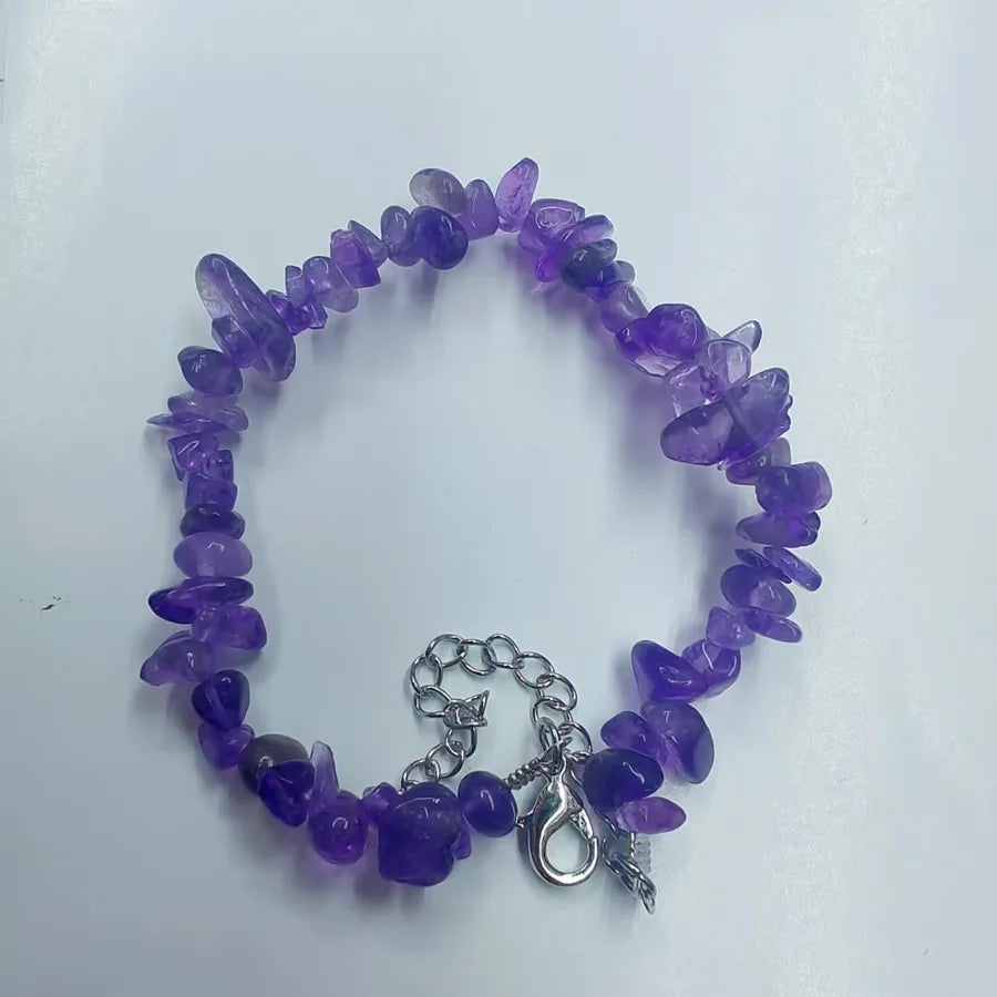 Elegant Cute Round natural stone cable chain Bracelets In Bulk