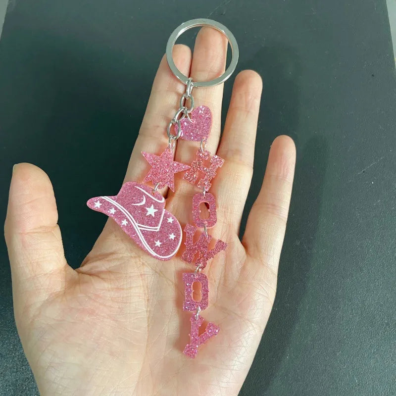 Streetwear Letter Heart Shape Arylic Valentine'S Day Unisex Keychain