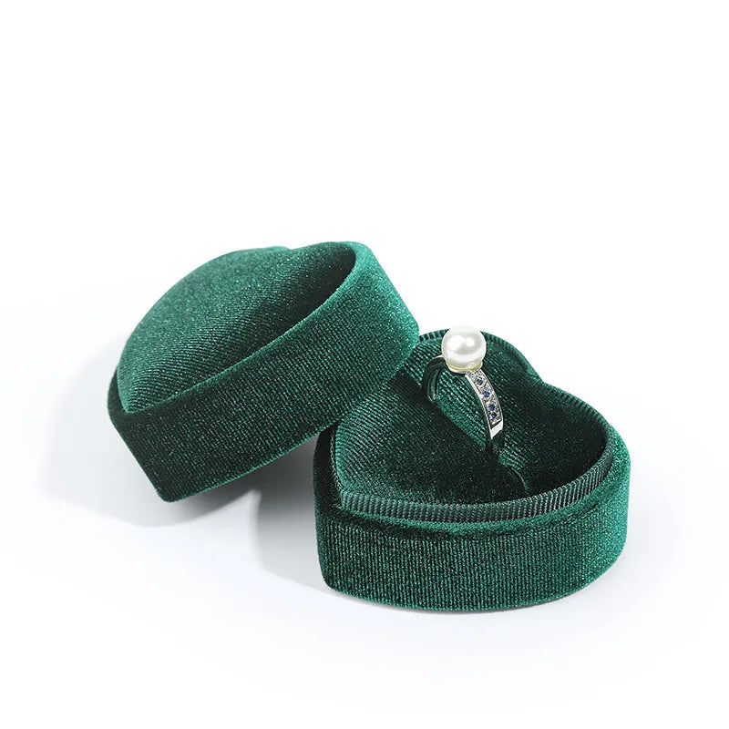 Simple Style Classic Style Heart Shape Flannel Valentine'S Day Jewelry Boxes