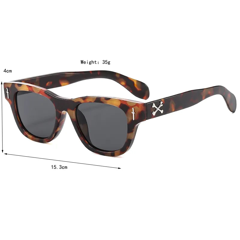 Casual Hawaiian Letter Pc Resin Square Full Frame Women's Sunglasses