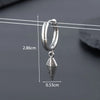 1 Piece Hip-Hop Punk Cross Snake 316 Stainless Steel  Drop Earrings