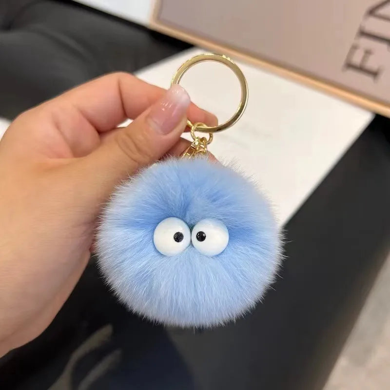 Cartoon Style Cartoon Imitate rex rabbit fur Bag Pendant Keychain