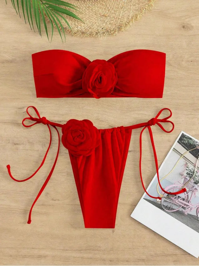 Women's Floral 2 Pieces Set Bikinis Swimwear