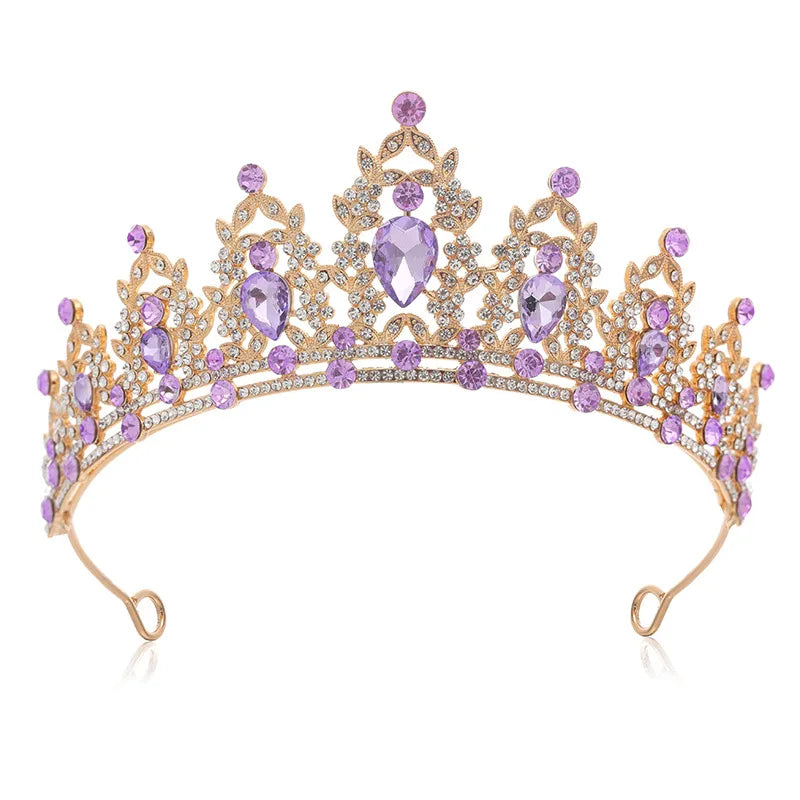 Fashion Women'S Crown Alloy Inlay Rhinestones Crown