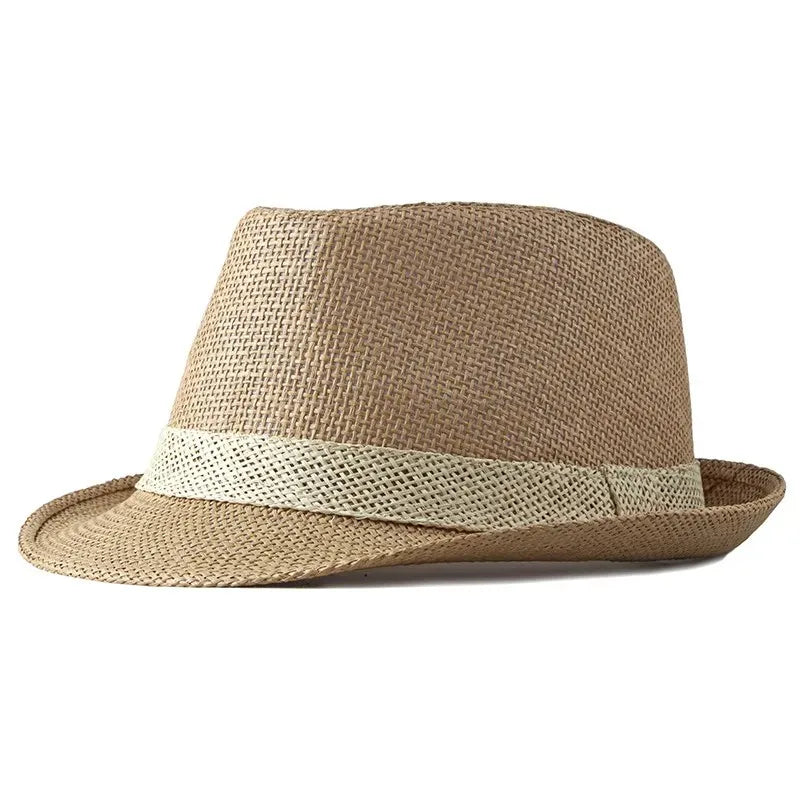 women's simple style classic style color block crimping sun hat