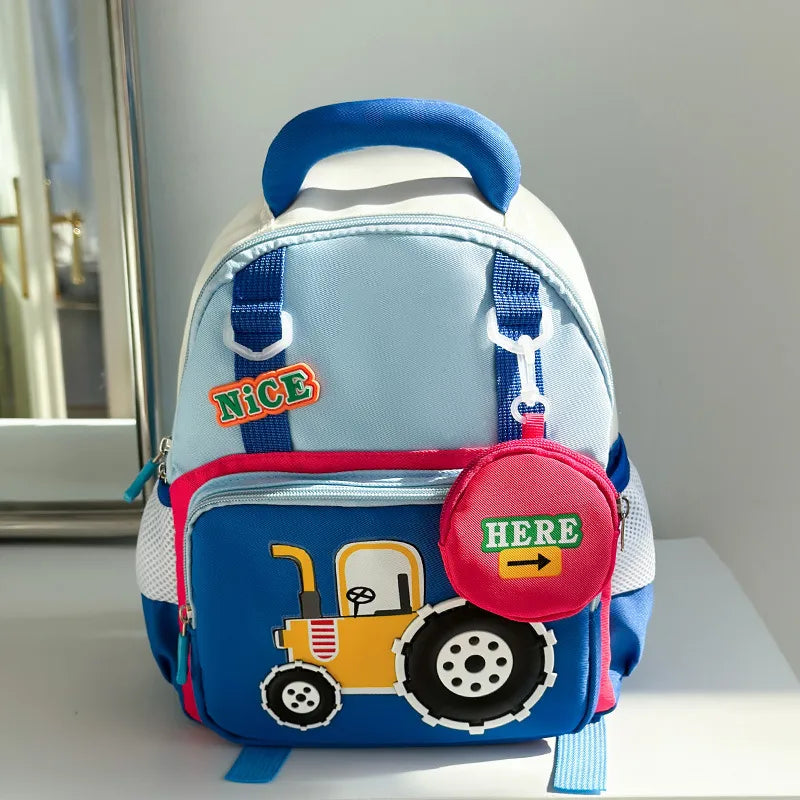 Vocabulary Words/Name Cartoon Car Casual Holiday School School Backpack Kids Backpack Functional Backpack