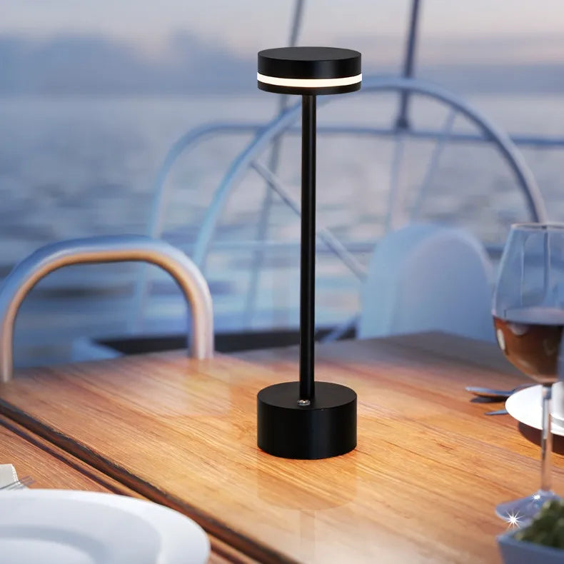 Modern Simple Iron Art Creative I-Shaped Night Light Bedroom Bedside Warm Touch LED Desk Lamp