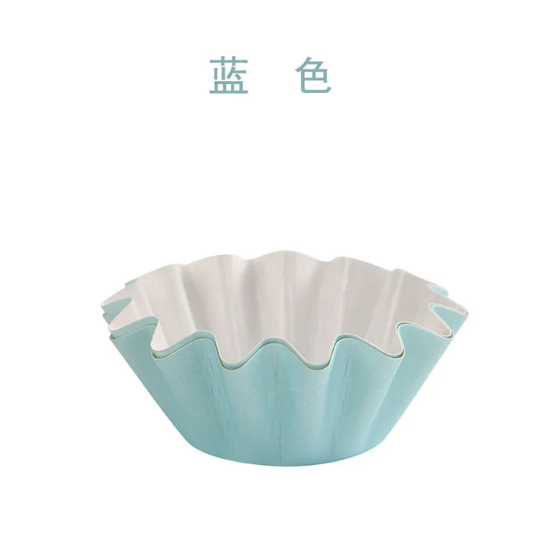 simple style solid color paper cake cups