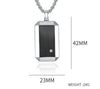 Simple Style Geometric 304 Stainless Steel Inlay Zircon Men's Pendant Necklace