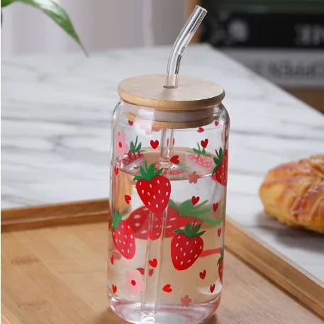 Halloween Cute ghost Fruit Butterfly Glass Water Bottles 1 Piece